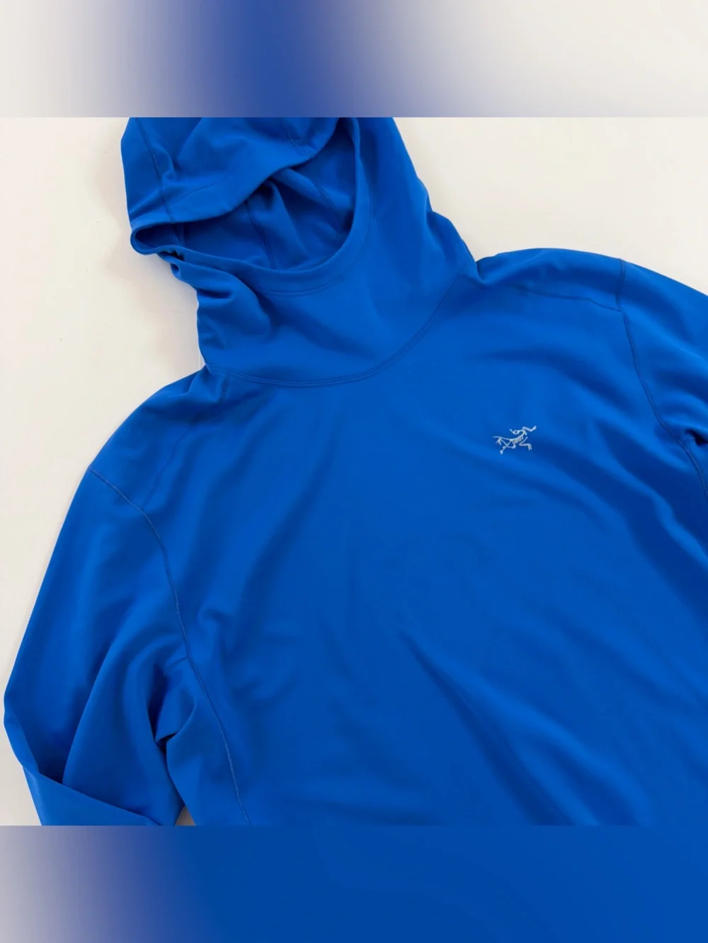 Arcteryx Pullover Motus AR Hoodie Baselayer Blue Mens XL Lightweight Thermal